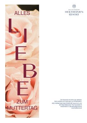 Muttertags-Gutschein mit Bild von Rosen