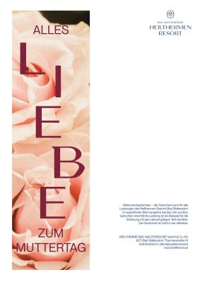 Muttertagsgutschein mit Bild von Rose